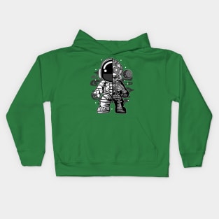 astronaut half robot Kids Hoodie